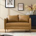 Vic 2-Sitzer-Sofa im Industrie-Stil aus Stoff mit schwarzen Metallbeinen