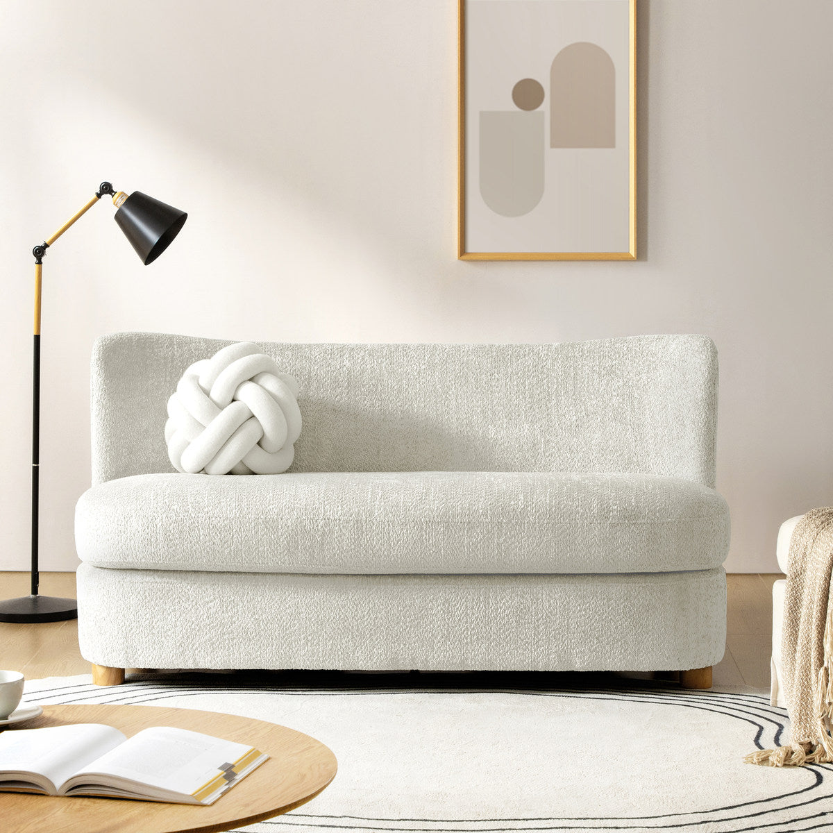 Rod Modernes 2-Sitzer-Sofa mit geschwungener Silhouette