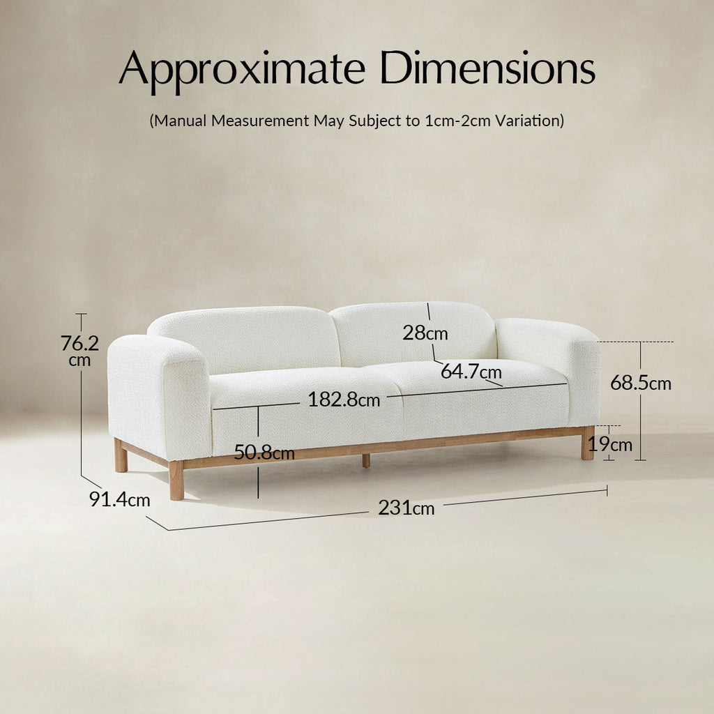 Diego Modernes Sofa mit niedrigem Profil und tiefer Polstersitzfläche