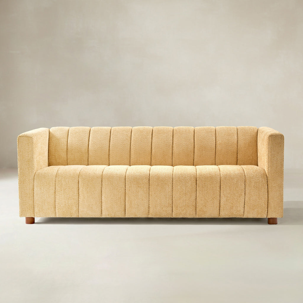 Botham Bouclé Sofa mit verdeckten flachen Beinen