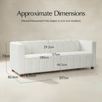 Botham Bouclé Sofa mit verdeckten flachen Beinen
