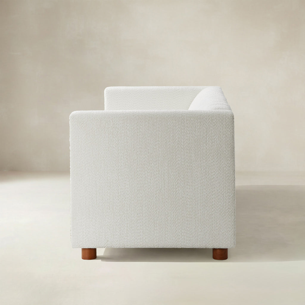 Botham Bouclé Sofa mit verdeckten flachen Beinen