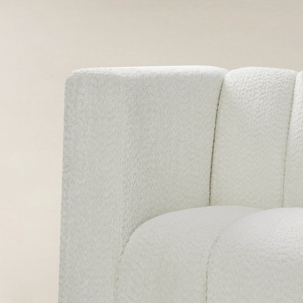 Botham Bouclé Sofa mit verdeckten flachen Beinen