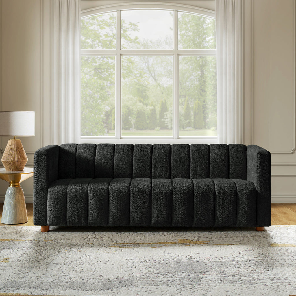 Botham Bouclé Sofa mit verdeckten flachen Beinen