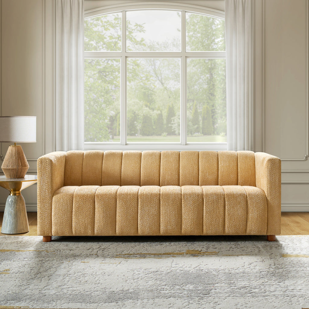 Botham Bouclé Sofa mit verdeckten flachen Beinen