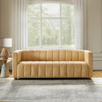 Botham Bouclé Sofa mit verdeckten flachen Beinen