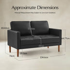 Eleutheria Mid-Century Zweisitzer-Sofa mit Knopfheftung