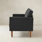 Eleutheria Mid-Century Zweisitzer-Sofa mit Knopfheftung