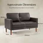 Eleutheria Mid-Century Zweisitzer-Sofa mit Knopfheftung