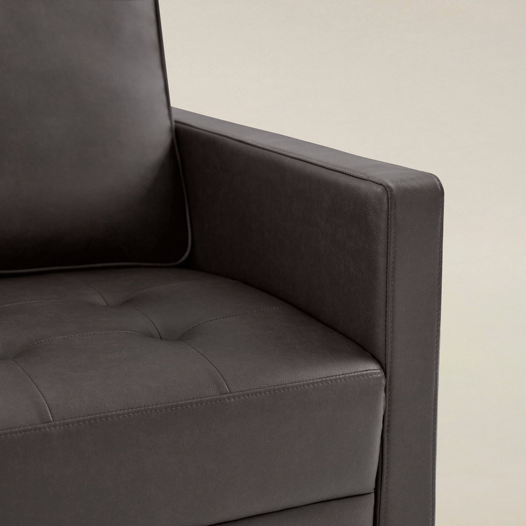 Eleutheria Mid-Century Zweisitzer-Sofa mit Knopfheftung