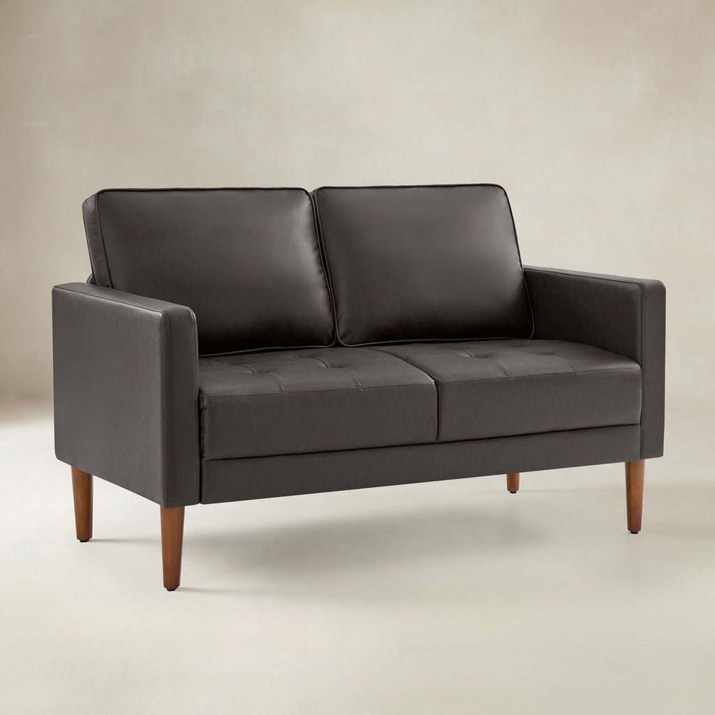 Eleutheria Mid-Century Zweisitzer-Sofa mit Knopfheftung