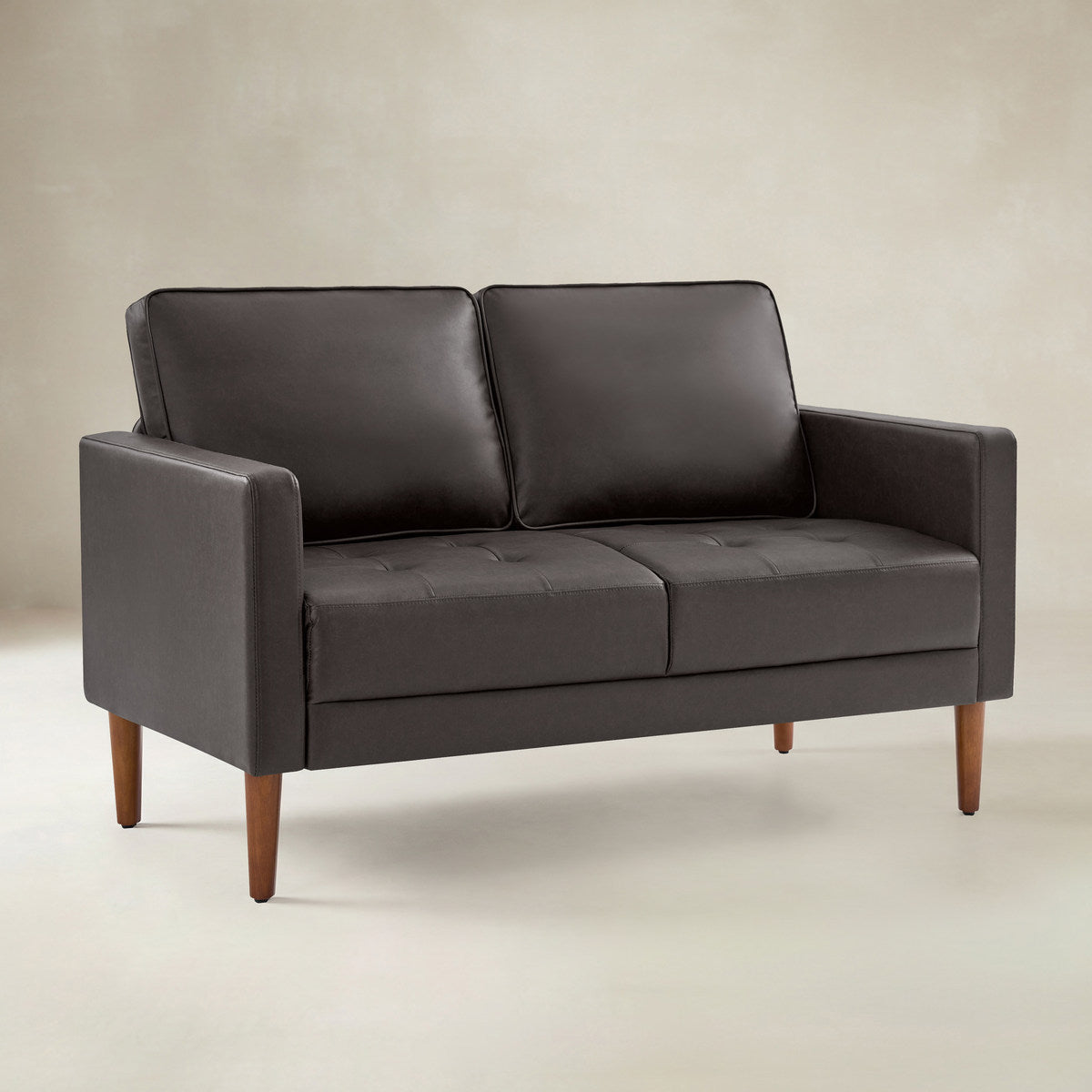 Eleutheria Mid-Century Zweisitzer-Sofa mit Knopfheftung