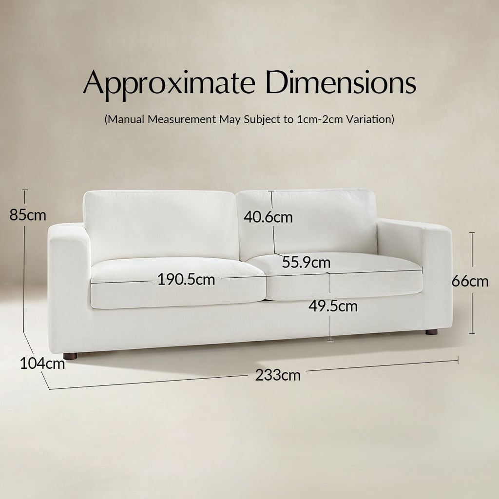 Violet Modernes Sofa mit abnehmbarem Bezug