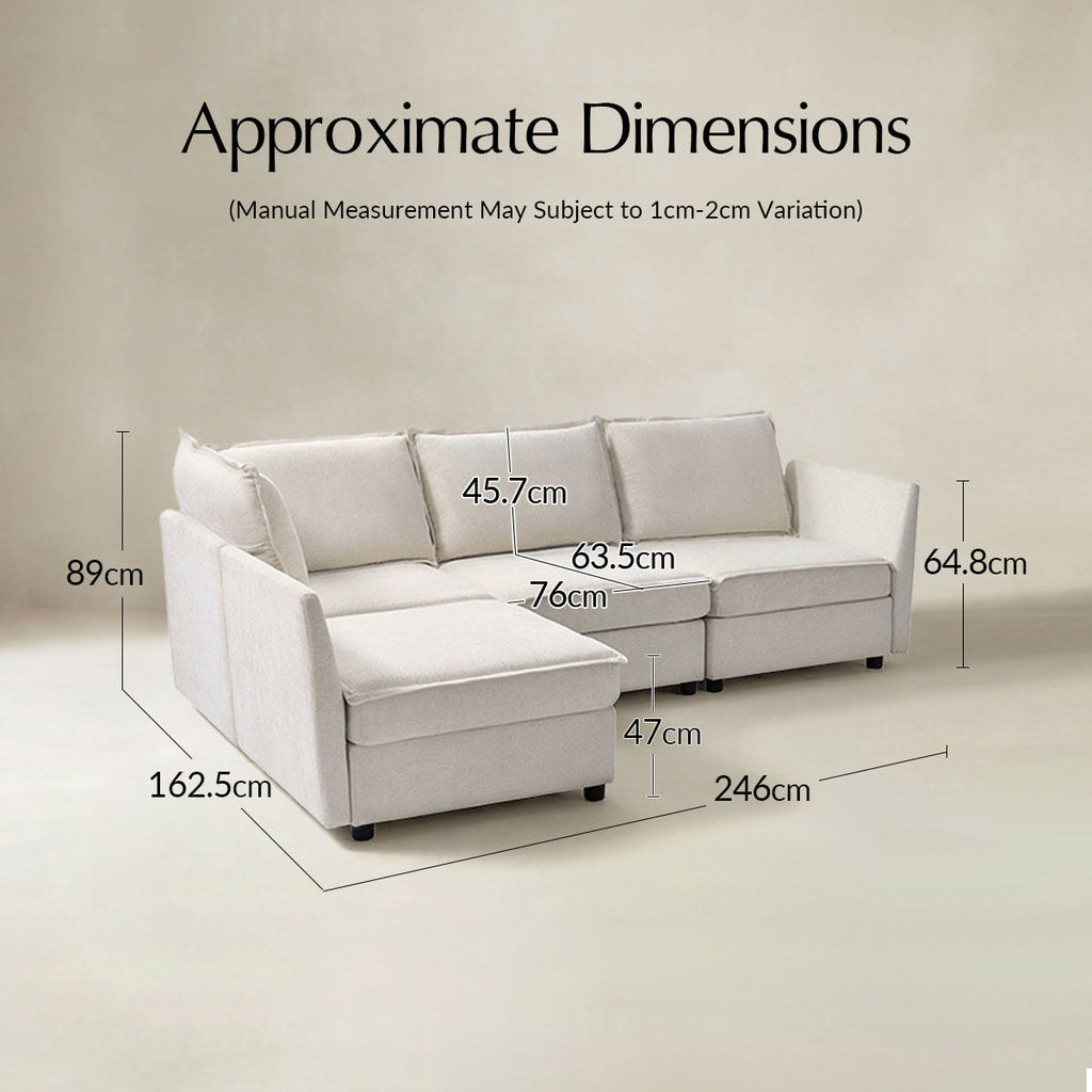 Victoria Modulares Ecksofa mit Stauraum