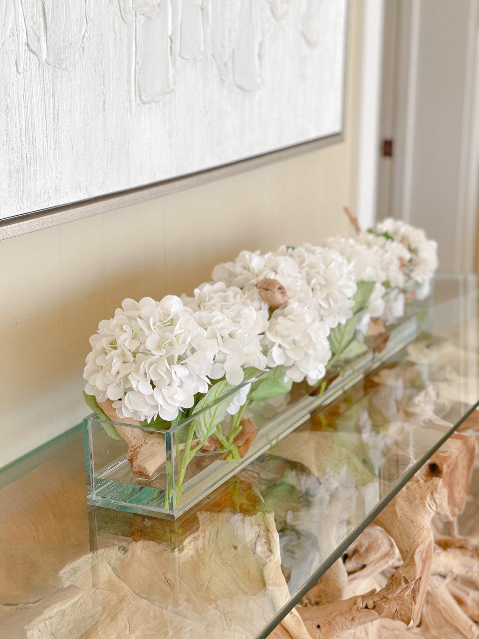 Composition Hortensias 91 cm | Signature Nantes, blanc