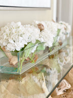Composition Hortensias 122 cm · Édition Bourgogne, blanc
