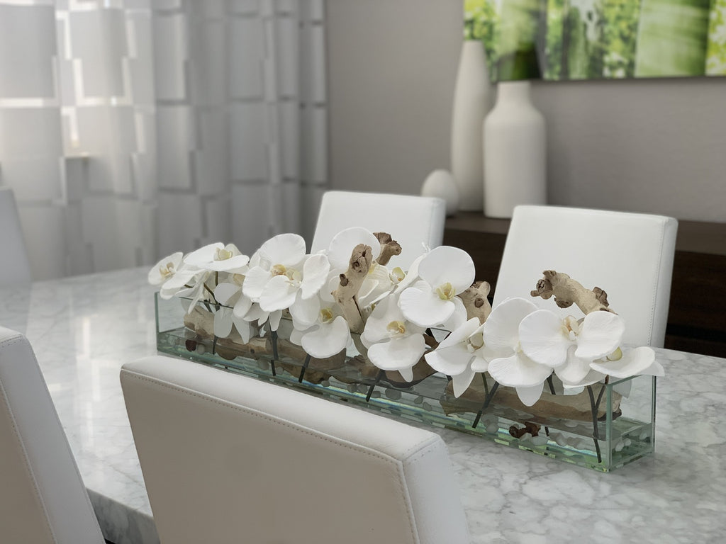 Orchidée Phalaenopsis 91 cm · Édition Antibes, blanc