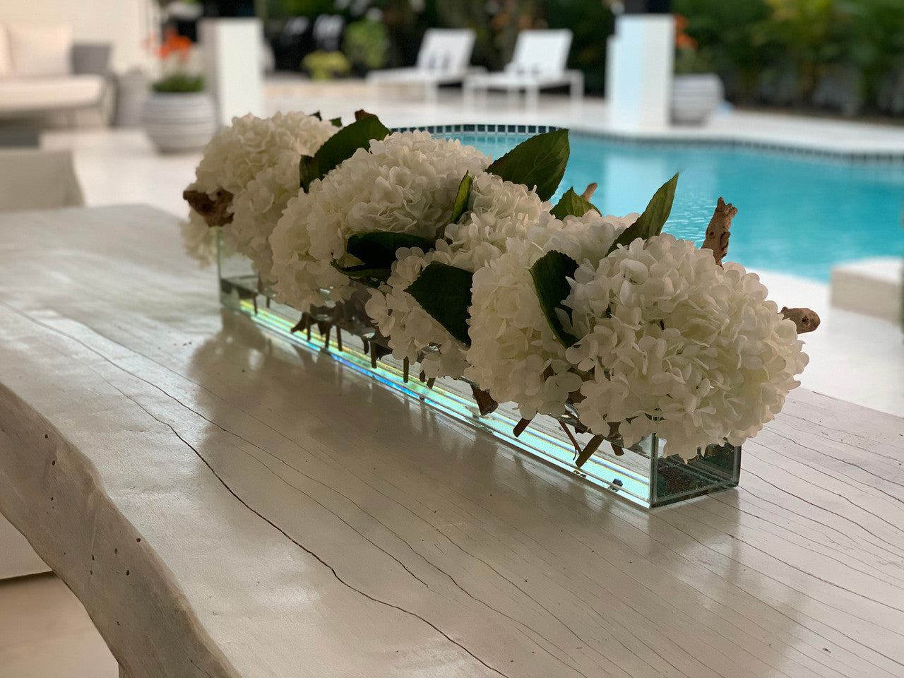 Composition Hortensias 91 cm | Signature Nantes, blanc